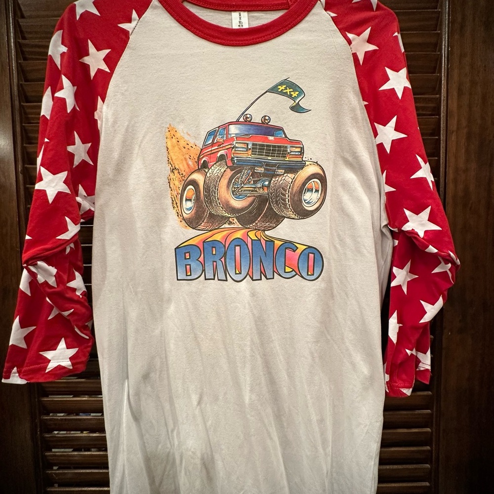 3/4 sleeve jersey vintage iron on shirt